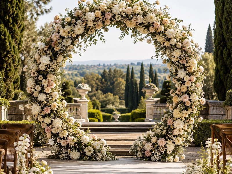 Arco floral redondo